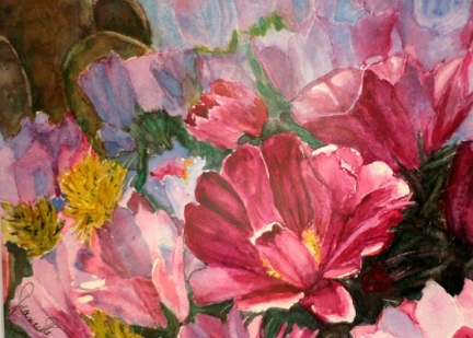1st place: “Desert Flowers” by Jeannette Florom 