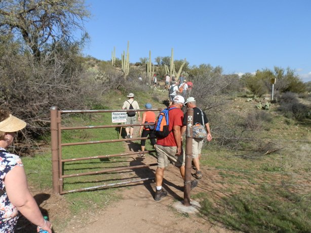 Getting through the gate on The Arizona Trail - Picket Post