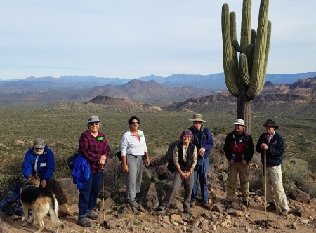 Some of the hikers on the Pass Mtn Trail December 2018