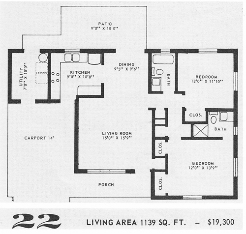 Two bedroom; two bath