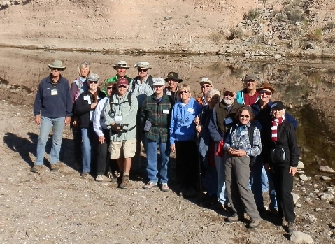 Hikers on  the bluffs on the Salt River