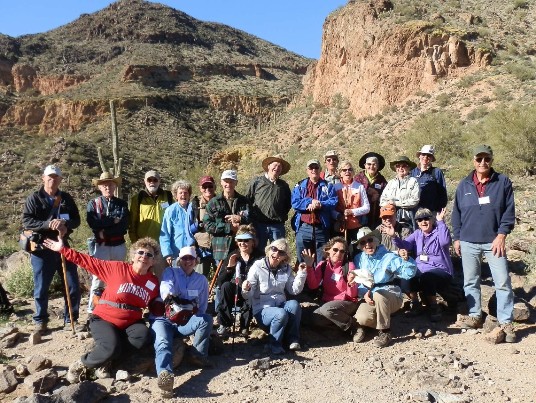 Happy Hikers at the Saddle of Pass Mountain