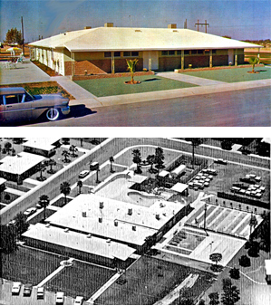 Read Hall prior to 1962 and Aerial View in 1970