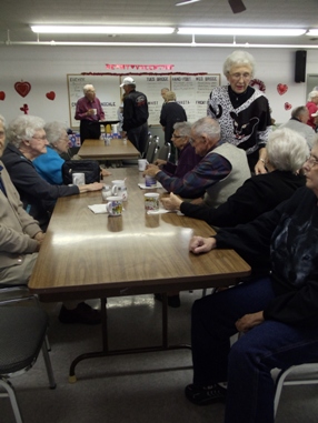 Iowa people at coffee in Read Hall
