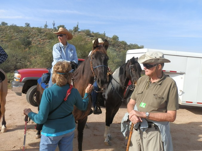 Walkers at Coon Bluff in December